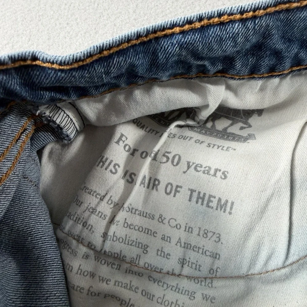 Levi's 505 Jeans Mens 34x27 Blue Denim Straight Leg Regular Fit Cotton Pant